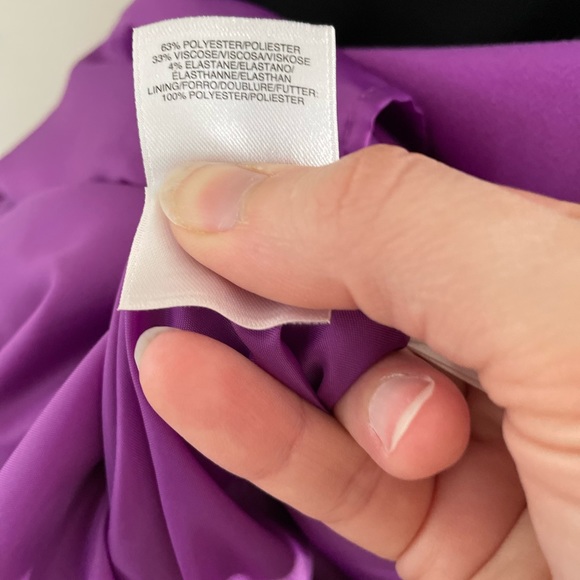 Nine West Purple & Black Dress Size 6 - Picture 5 of 6
